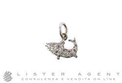 DODO by Pomellato pendant Pesciolino small in 18Kt white gold with diamonds ct 0,10 Ref. D15PRPOB/B. NEW!