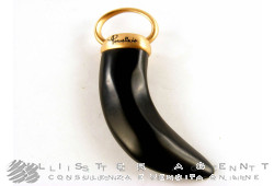 POMELLATO pendant horn big size in 18Kt rose gold and Jet Ref. MA605W07OU. NEW!