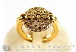 POMELLATO ring Sabbia in 18Kt yellow gold with brown diamonds Size 14 Ref. AA402O3BR. NEW!