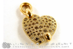 POMELLATO pendant Sabbia Hearth in 18Kt white and rose gold with brown diamonds Ref. MA402O6BR. NEW!