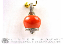 CHANTECLER pendant collection Campanelle in 18Kt white gold diamonds and coral Ref. 17755. NEW!