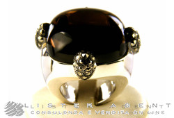 POMELLATO ring Pomellato67 in 925 silver with synthetic hydrothermal quartz and marcasite Size 13 Ref. AB226RMAAQI. NEW!