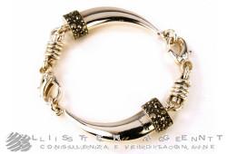 POMELLATO bracelet horn Pomellato67 in 925 silver and marcasite Ref. BB223MAA. NEW!