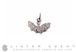 DODO by Pomellato pendant small size Bat in 18Kt white gold and diamonds ct 0,10 Ref. D14PPPOBB. NEW!