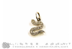 DODO by Pomellato pendant Serpente small in 18Kt white gold with diamonds ct 0,10. NEW!