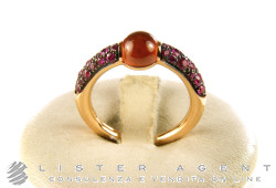 POMELLATO ring M'ama non M'ama in 18Kt rose gold with garnet, essonite and rose sapphires ct 0,60 Size 14 Ref. AB502TO7ZRGE. NEW!