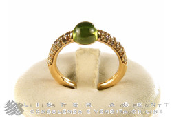 POMELLATO ring M'ama non M'ama in 18Kt rose gold with peridot and brown diamonds ct 0,36 Size 14 Ref. AB213TBRO7OE. NEW!
