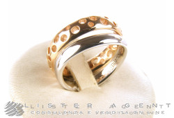 POMELLATO ring Milano in 18Kt rose and white gold Size 13 Ref. AB510O7O9. NEW!