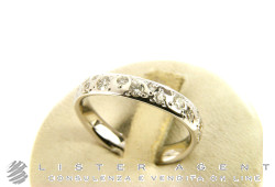 POMELLATO ring Milano in 18Kt white gold with diamonds ct 0,81 Size 15 Ref. AB510PB9. NEW!