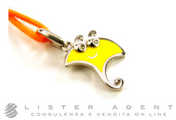 CHANTECLER pendant Scugnizzi Mini Stingray in 925 silver and yellow enamel with diamonds Ref. 35584. NEW!