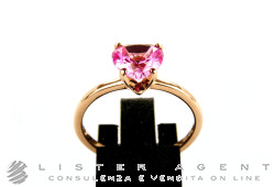 DODO by Pomellato ring 100% Amore in 9Kt rose gold and synthetic rose sapphire Size 16 Ref. AD9AMSZR. NEW!
