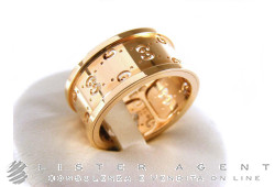 GUCCI band ring MM9,5 Icon Twirl GG in 18kt rose gold Size 55. NEW! 