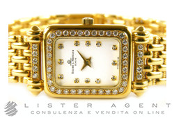 BAUME & MERCIER watch Only time lady in 18Kt yellow gold and diamonds White Ref. MOA05600. NEW!