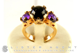 PASQUALE BRUNI ring in 18Kt rose gold with natural stones Size 14 Ref. 42ACGIOMO13846R. NEW!