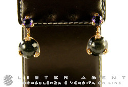 PASQUALE BRUNI earrings in 18Kt rose gold with diamonds and natural stones Ref. 1250PGIOMO13901R. NEW!
