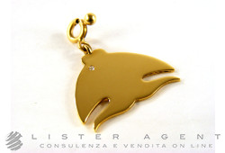 PASQUALE BRUNI pendant Fish in 18Kt yellow gold and diamond Ref. 150CNGIOMO13708G. NEW!