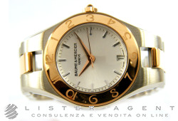 BAUME & MERCIER Linea lady in steel and 18Kt rose gold Argenté Ref. M0A10015. NEW!