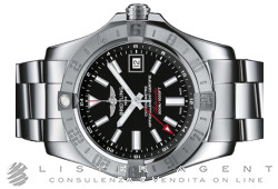 BREITLING Avenger II Gmt automatic in steel Black AUT Ref. A3239011/BC35/170A. NEW!