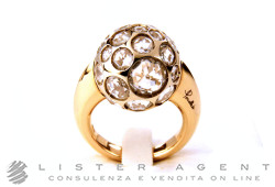 POMELLATO ring Harem in 18Kt rose and white gold with rock crystal Size 14 Ref. AA701O6OJ. NEW!