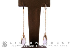 POMELLATO long earrings Veleno in 18Kt rose gold with fumé quartz Ref. OA601GO7QF. NEW!