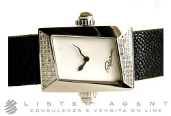 ROBERTO CAVALLI Twist in steel and diamonds White Ref. 7251125523. NEW! -50%