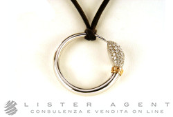 DAMIANI necklace Infinito in 18Kt white and rose gold with diamonds ct 0,35 H Ref. 20016769. USED!