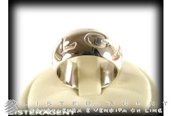 BULGARI ring Monologo in 18Kt white gold Size 17 Ref. AN854491. NEW!