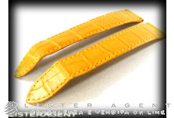 CARTIER strap in ochre yellow leather lug MM 20 Ref. KD98JL41. NEW!