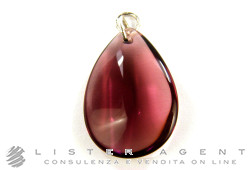 KIDULT pendant Glossy collection Swing in 925 silver and violet glassy paste Ref. 143125. NEW!