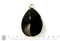 KIDULT pendant Glossy collection Swing in 925 silver and black glassy paste Ref. 143129. NEW!