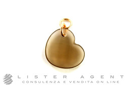 KIDULT pendant Heart-Beat collection Swing in 9Kt rose gold and fumé quartz Ref. 145146. NEW!