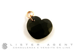 KIDULT pendant Heart-Beat collection Swing in 9Kt rose gold and onyx Ref. 147393. NEW!