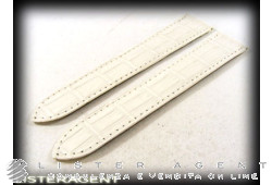 CARTIER strap in white leather lug MM 20 Ref. KD98JK72. NEW!
