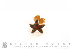DODO by Pomellato mono earring Starfish in 9Kt rose gold and orange sapphires Ref. DOHSTP9ZO. NEW!