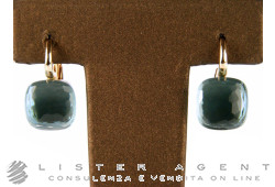POMELLATO orecchini Nudo in oro rosa e bianco 18Kt con topazio azzurro Ref. OA107O6OY. NUOVI!