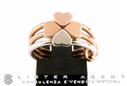 DODO by Pomellato ring Lucky in Love in 9Kt rose gold and 925 silver Size 12 Ref. AD12C/9/A. NEW!
