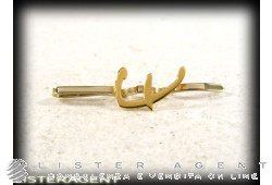 BROOCH letter F in 18Kt yellow and white gold. NEW!