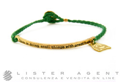 BELFORT by Le Carose bracelet in metal and green cloth Ref. BELEAS. NEW!