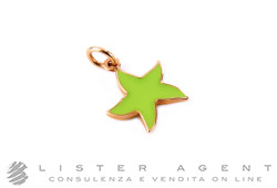 DODO by Pomellato pendant Starfish in 9Kt rose gold with green enamel Ref. D3STG9V. NEW!