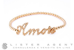 CRIVELLI bracelet  AMORE in 18Kt rose gold with diamonds  ct 0,50 Ref. 225. NEW!