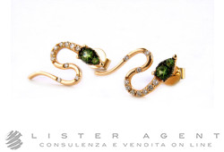 BUONOCORE earrings Serpenti in 18Kt rose gold with diamonds  ct 0,17 and tsavorite Ref. OR025ZAVR. NEW!