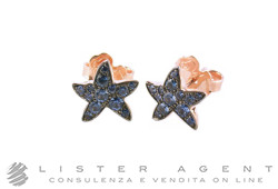 DODO by Pomellato earrings Sea Star 9Kt rose gold and light blue zapphires Ref. DOHSTP9ZA. NEW!