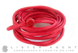 DODO by Pomellato thick cord in red cotton and resin Ref. DCROF3R. NEW!