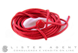 DODO by Pomellato medium cord in red cotton and red resin Ref. DCROF2R. NEW!