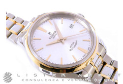 TUDOR Style Automatic MM38 in steel and 18Kt yellow gold Argenté Ref. M12503-0002. NEW!