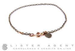 DODO by Pomellato bracelet in titanium and 9Kt rose gold cm 18-19 Ref. DB9T19. NEW!