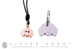 DODO by Pomellato pendant My True Love Dachshund in 9Kt rose gold and enamel Ref. DKMDOGBA9ACK. NEW!