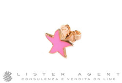 DODO by Pomellato mono earring Starfish in 9kt rose gold and pink enamel Ref. DOHSTP9RFLK. NEW!
