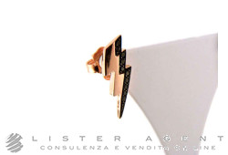 DODO by Pomellato mono earring Fulmine in 9Kt rose gold with black diamonds Ref. DOHFUL9BB. NEW!