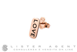 DODO by Pomellato mono earring Tag Love in rose gold 9Kt Ref. DOH9ILOVE. NEW!